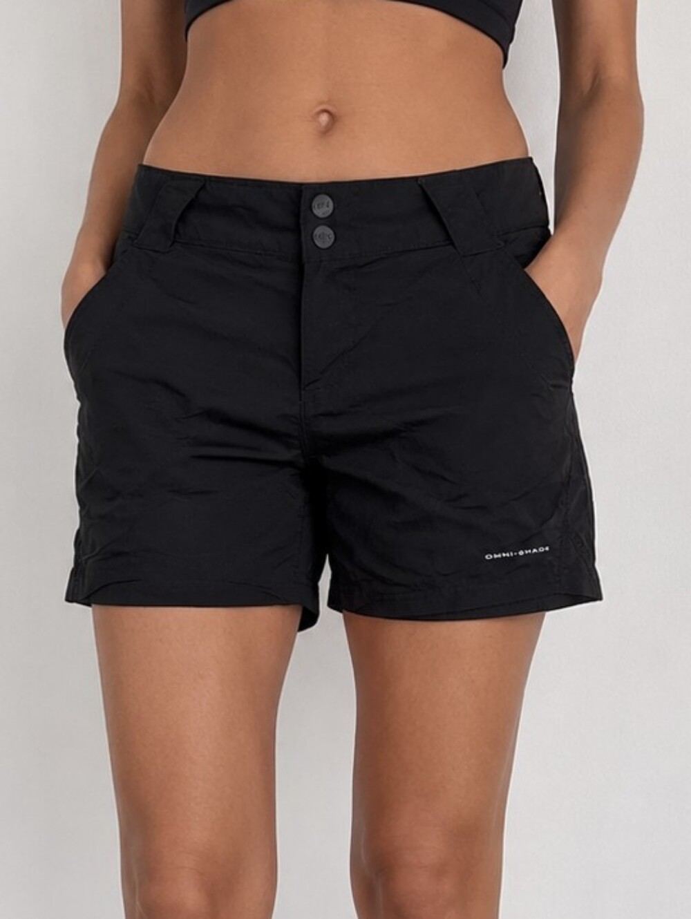 Columbia PFG Omni-Shade Black Performance Fishing Shorts Women's Size Small S